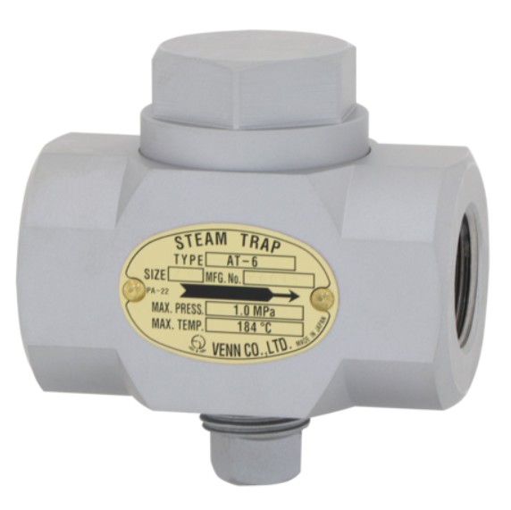 SS製 ねじ込み ｻｰﾓｽﾀﾁｯｸ式 ｽﾁｰﾑﾄﾗｯﾌﾟ      AT6-N