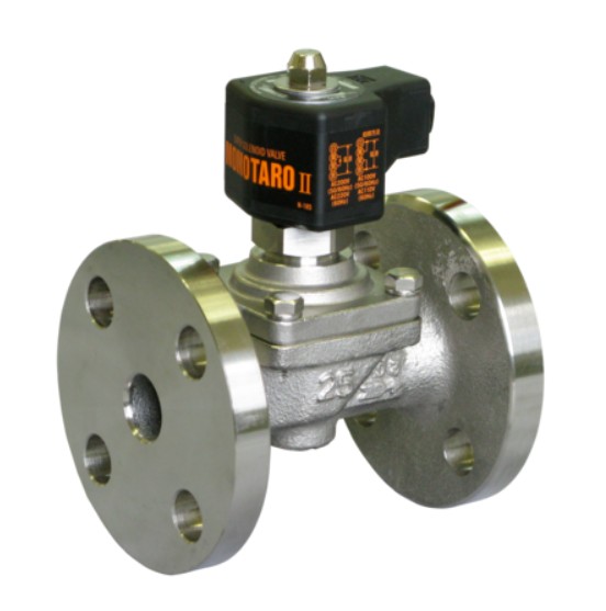 CAC製 ﾌﾗﾝｼﾞ型 ﾋﾟｽﾄﾝ式 電磁弁(通電開)    PF25-V