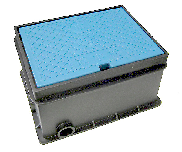 樹脂製 散水栓ﾎﾞｯｸｽ(水色)                JB3M