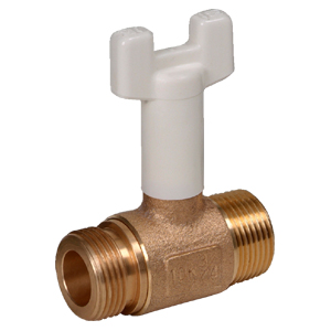 青銅製 ﾃｰﾊﾟｰおねじX平行おねじ ﾎﾞｰﾙ弁    YBS1