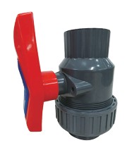 排水用ﾎﾞｰﾙﾊﾞﾙﾌﾞ TS式 本体U-PVC(ｸﾞﾚｰ)    VP600D
