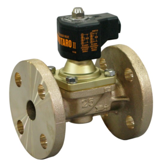 CAC製 ﾌﾗﾝｼﾞ型 ﾋﾟｽﾄﾝ式 電磁弁(通電開)    PF22-W