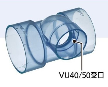 CU継手 VP管用通気分岐継手(ﾄｳﾒｲ)         透明VP DTH