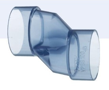 CU継手 VP管用S型ｿｹｯﾄ(1/2偏芯)(ﾄｳﾒｲ)     透明VP SS