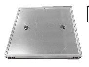 ﾌﾛｱｰﾊｯﾁ貼物用 ｱﾙﾐ目地 ｲﾝｻｰﾄ取手型 歩行用EH2ML