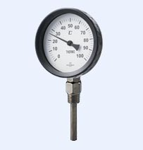 ﾊﾞｲﾒﾀﾙ S型ｽﾄﾚｰﾄ 温度計(保護管付)