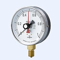 外調設置針付 A型圧力計(赤針付）