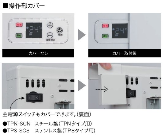 ﾊﾟﾈﾙﾋｰﾀｰ 縦型ﾀｲﾌﾟ 操作部ｶﾊﾞｰ(TPSﾀｲﾌﾟ用) TPS-SCS